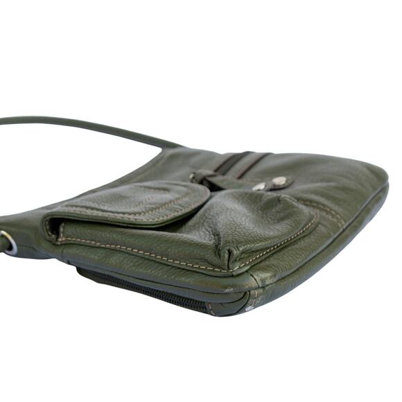 Small Green Purse TIGNANELLO Crossbody Bag With Organizer Leather - Picture 3 of 8